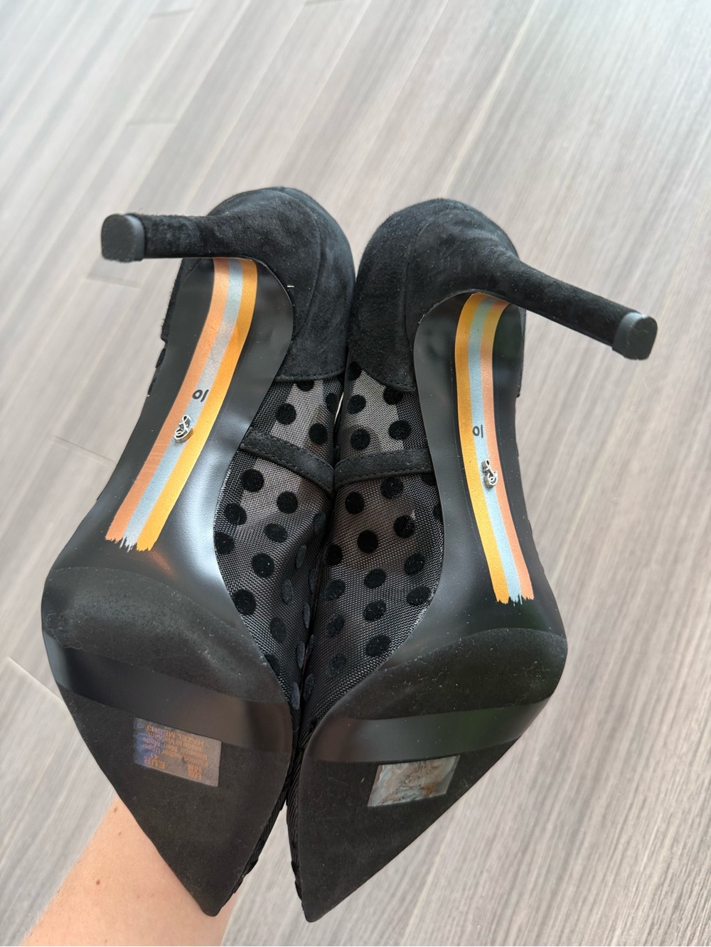 Sam Edelman Hazel Mesh Pokla Dot Heels - Picture 3 of 4